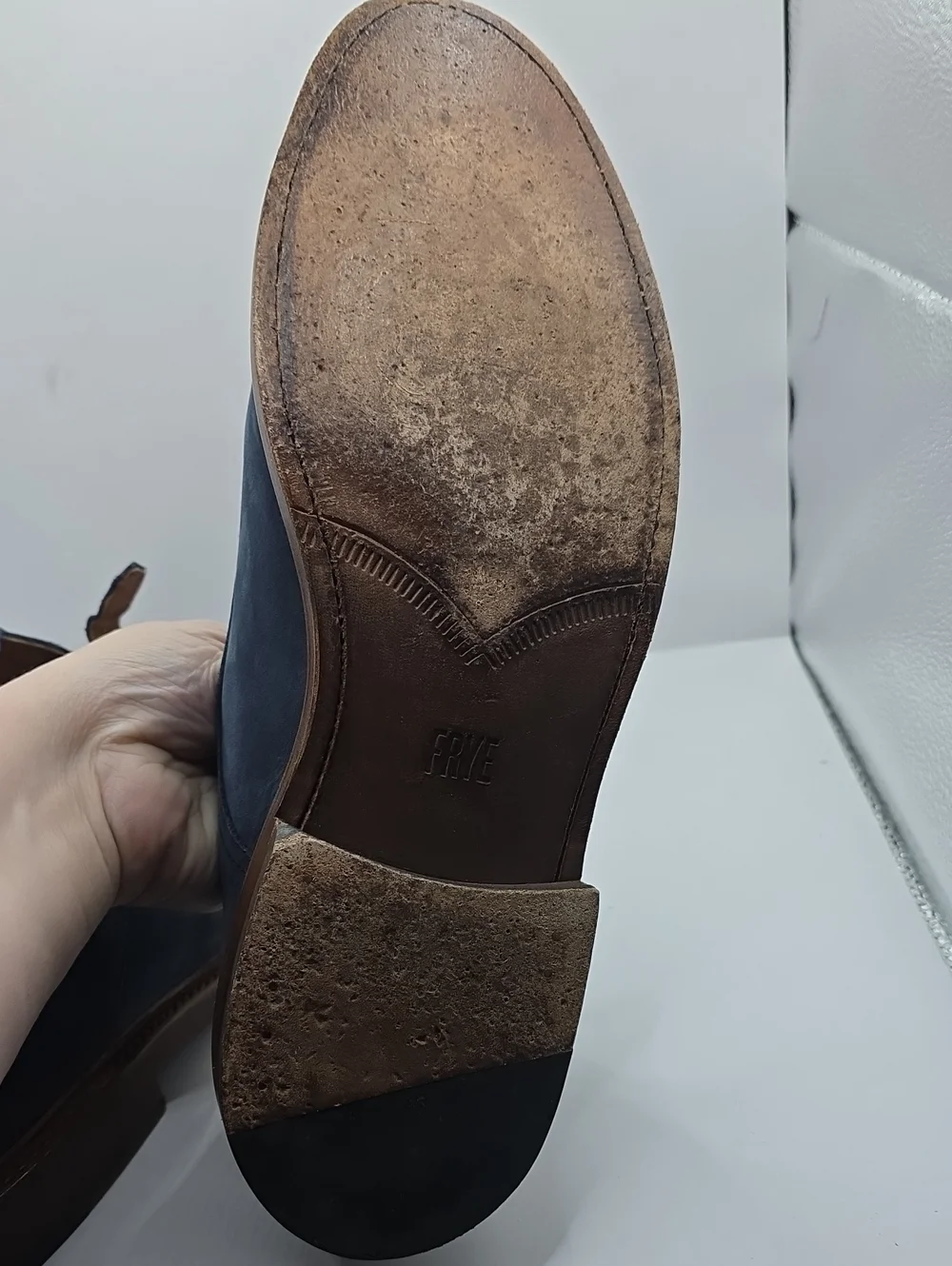 FRYE Men's Jones Double Monk Slip-On Loafer shoes ash size 11 med Goodyear